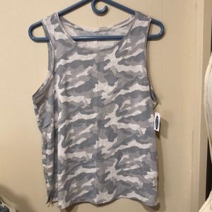 Gray camo tank top